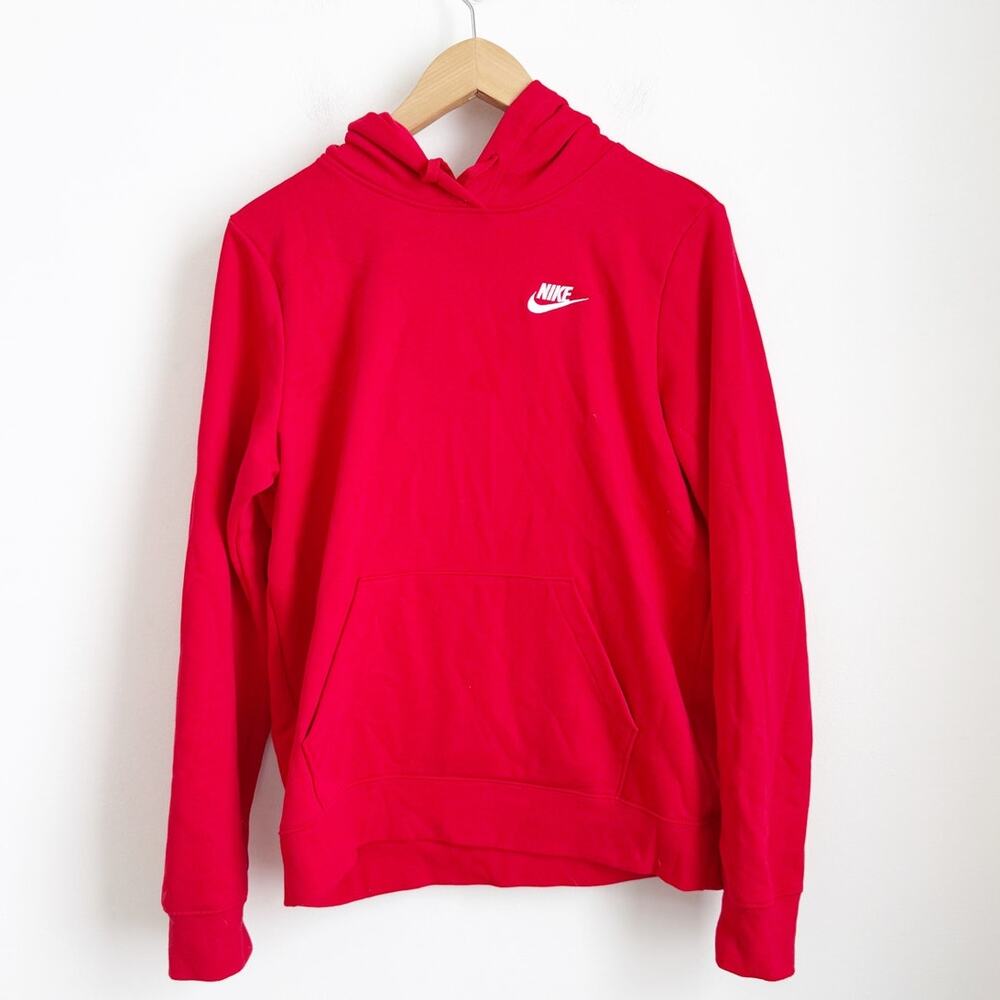 Nike Red Hooded Sweatshirt Size Medium Women's